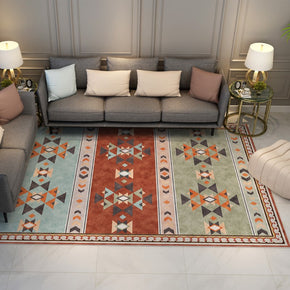 Patterned Vintage Traditional Polyester Simple Area Rugs Floor Mat for Living Room Bedroom Hall Office