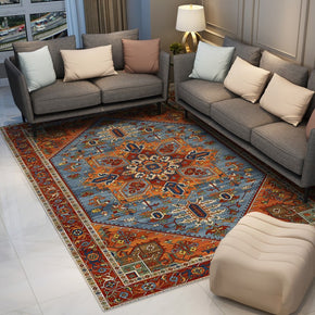 Colorful Traditional Patterned Polyester Vintage Area Rugs Floor Mat for Living Room Bedroom Hall Office