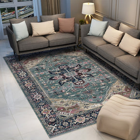 Floral Vintage Traditional Patterned Polyester Area Rugs Floor Mat for Living Room Bedroom Hall