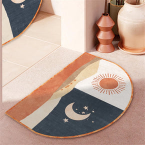 Modern Patterned Simplicity Irregular Shape Door Mat for Entryway Kidsroom Bathroom