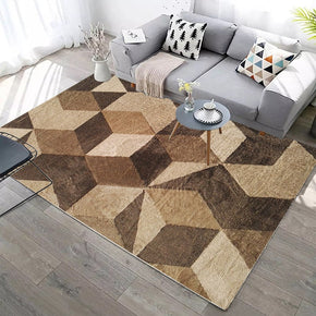 200*280cm Brown Black Diamond Shape Modern Contemporary Geometric Rugs
