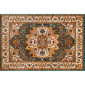 Yellow Traditional  Pattern Area Rugs Floral Vintage Polyester Floor Carpet for Office Bedroom Hall Living Room