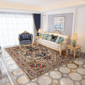 Floral Area Rugs Vintage Polyester Pattern Traditional Floor Carpet for Office Bedroom Hall Living Room