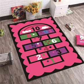 Modern Red Digital Polyester Carpets Patterned Area Rugs for Living Room Dining Room Bedroom Hall Kidsroom