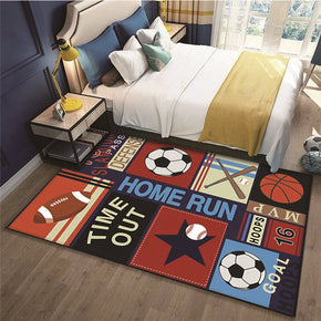 Sports Balls Modern Patterned Polyester Carpets Area Rugs for Living Room Dining Room Bedroom Hall Kidsroom
