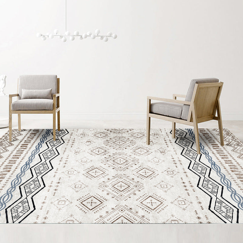 Striped Simple Moroccan Modern Area Rugs Polyester Carpets Geometric Patterned for Office  Bedroom Dining Room Living Room Hall