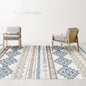 Grey Moroccan Geometric Modern Area Rugs Patterned Striped Polyester Carpets for Dining Room Office Living Room Bedroom Hall