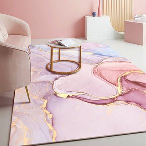 Pink Patterned Modern Polyester Carpets Area Rugs for Office Dining Room Living Room Bedroom Hall
