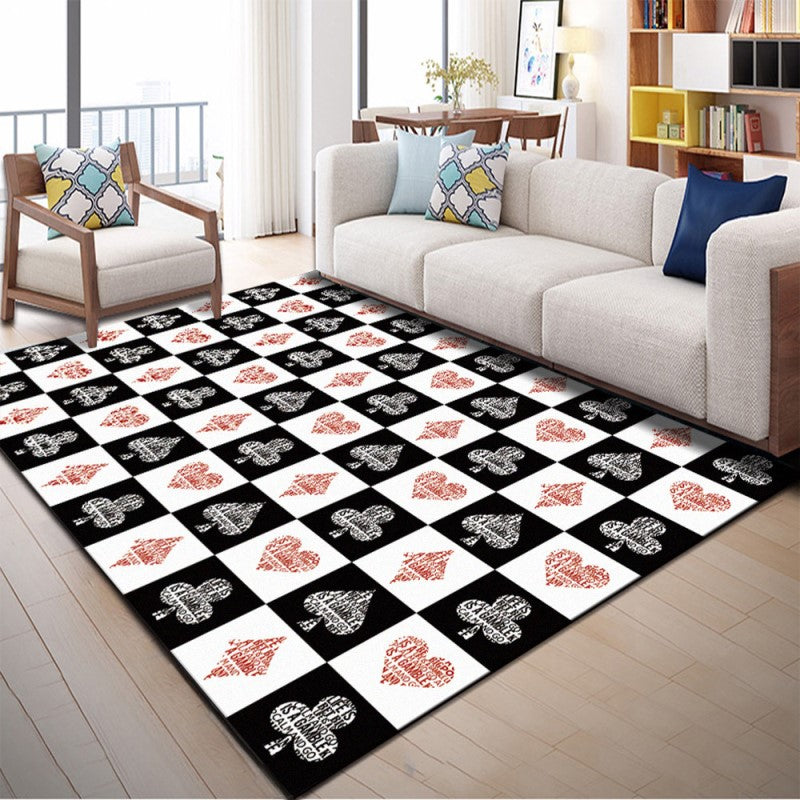 Moroccan Area Rugs Geometric Modern Patterned Polyester Carpets for Bedroom Living Room Hall Dining Room Office
