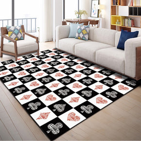 Moroccan Area Rugs Geometric Modern Patterned Polyester Carpets for Bedroom Living Room Hall Dining Room Office