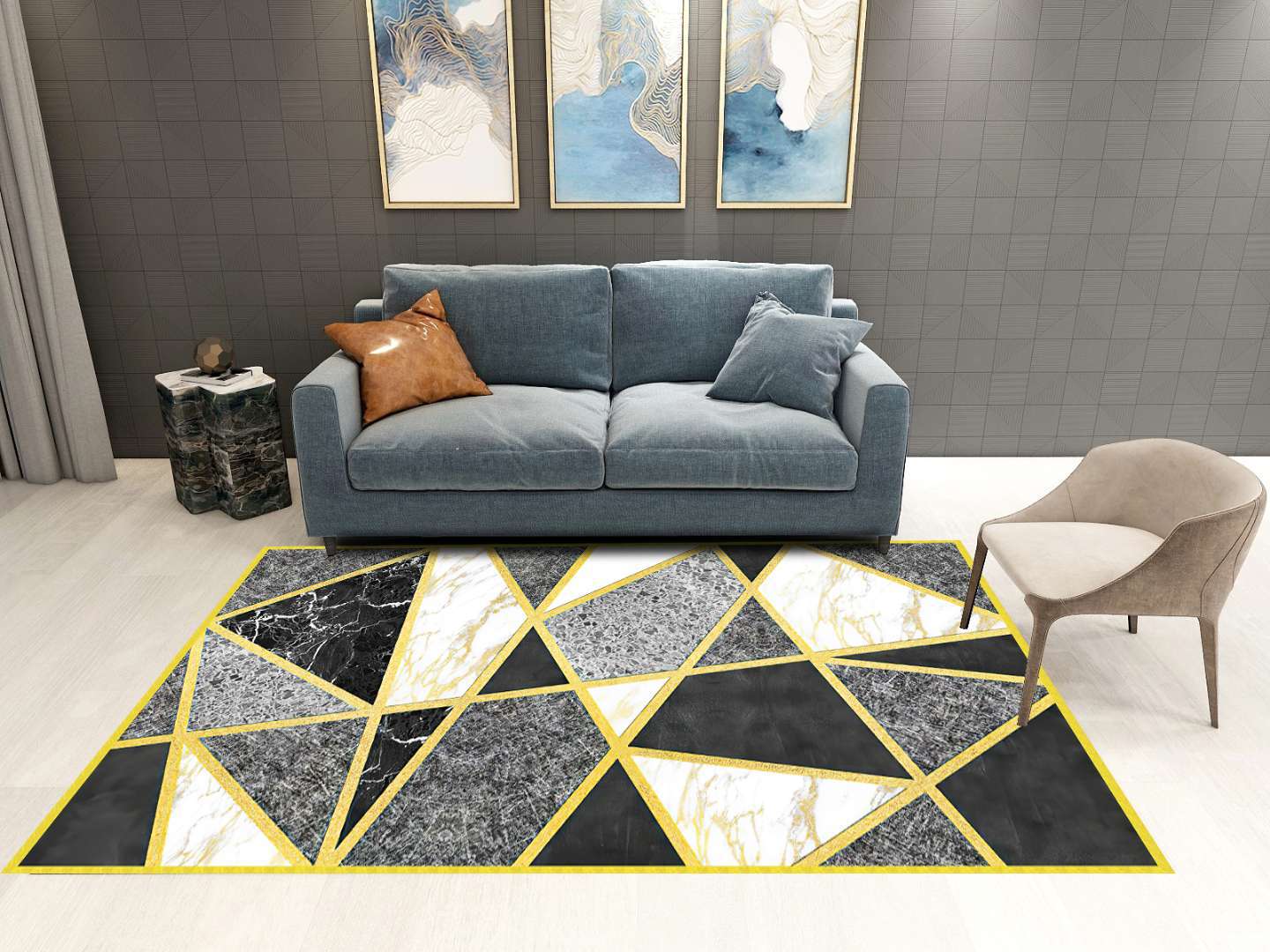 Quality Irregular Geometric Pattern Modern Contemporary Simple Rugs For Living Room Dining Room Bedroom