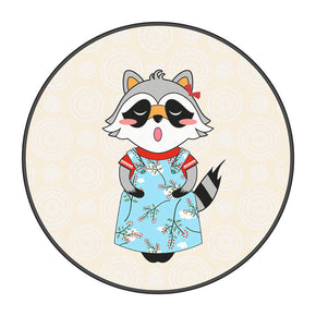 3D Patterned Cartoon Modern Round Area Rugs Anti-slip Carpets for Bedroom Living Room Kids Room