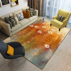 Brown Simple Printed Pattern Modern Contemporary Simple Rugs for Living Room Dining Room Bedroom