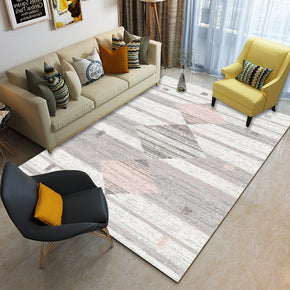 Grey Pink Pattern Modern Contemporary Geometric Simple Rugs for Living Room Dining Room Bedroom