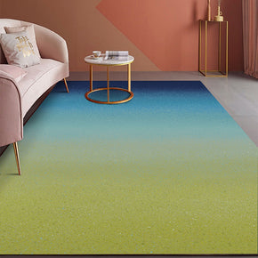 Gradient Blue Green Pattern Modern Contemporary Simple Rugs for Living Room Dining Room Bedroom