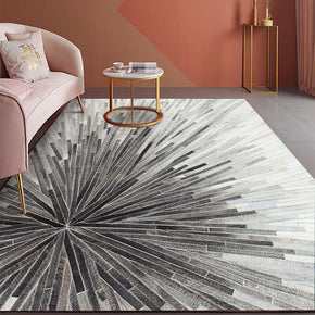 Black White Modern Contemporary Geometric Striped Rugs for Living Room Dining Room Bedroom Hall