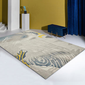Abstract Rotate Line Pattern Modern Contemporary Simple Rugs for Living Room Dining Room Bedroom