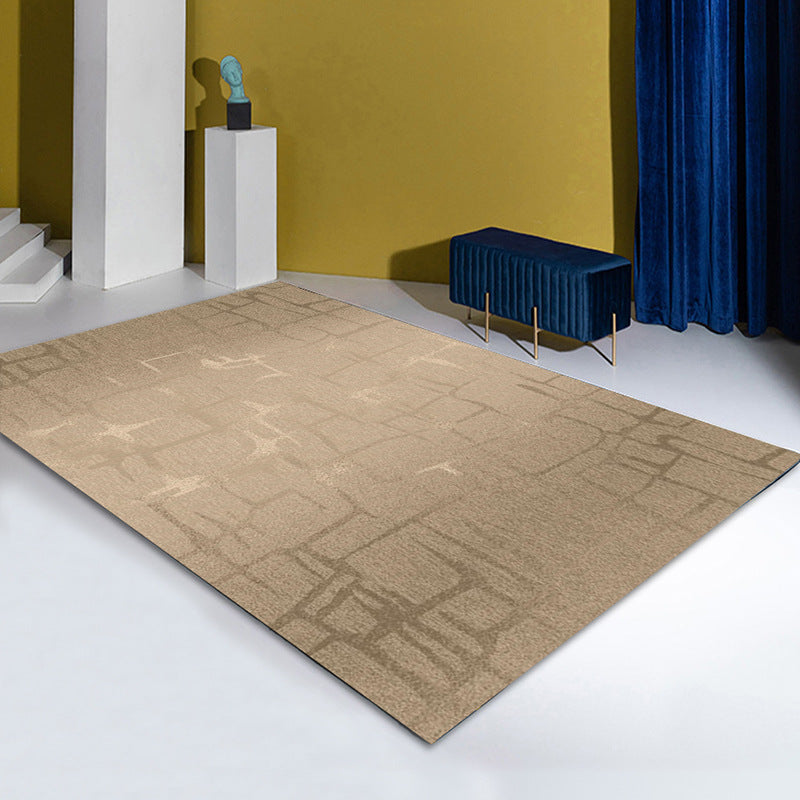 Brown Gold Line Pattern Modern Contemporary Simple Rugs for Living Room Dining Room Bedroom
