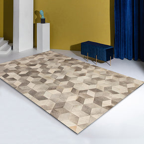 Three-dimensional Hexagon Pattern Modern Contemporary Geometric Simple Rugs for Living Room Dining Room Bedroom
