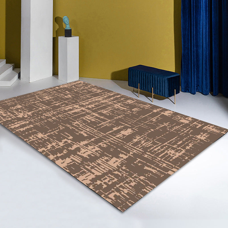 Brown Striped Pattern Modern Contemporary Geometric Simple Rugs for Living Room Dining Room Bedroom