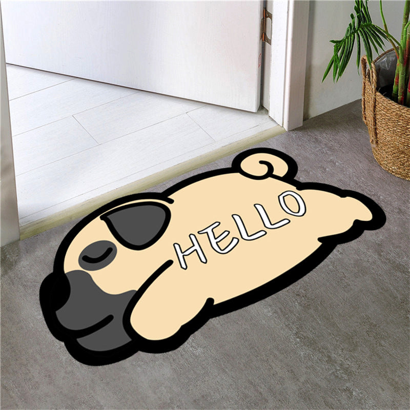 Cartoon Puppy Irregular Shaped Animals Patterned Modern Polyester Carpets Area Rugs for Living Room Dining Room Kids room