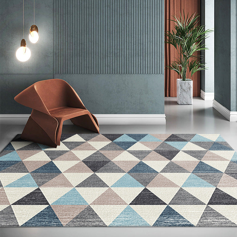 Modern Super Soft Polyester Carpets Geometry Moroccan Pattern Rugs for Living Room Dining Room Bedroom Hall Office