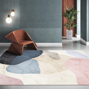 Super Soft Modern Pink Polyester Carpets Pattern Rugs for Dining Room Living Room Bedroom Hall Office
