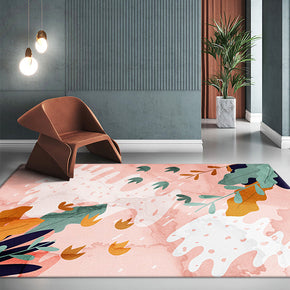Modern Pattern Rugs Pink Polyester Carpets Super Soft for Dining Room Living Room Bedroom Hall Office