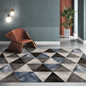 Modern Pattern Rugs Geometry Grey Moroccan Polyester Carpets Super Soft for Dining Room Living Room Bedroom Hall Office