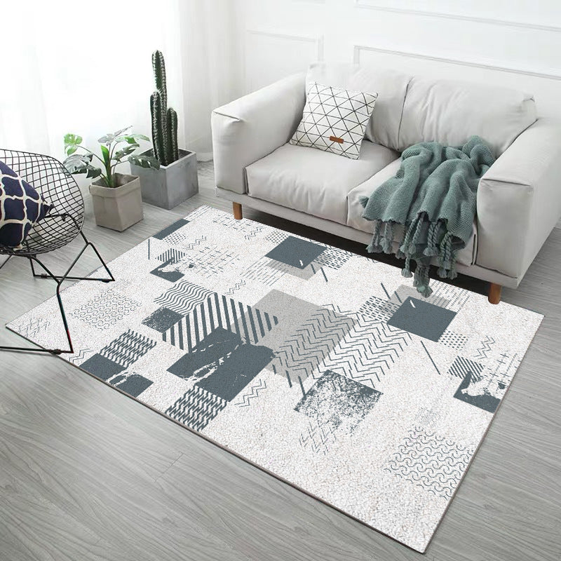 Black White Geometric Pattern Modern Simple Contemporary Geometric Rugs for Living Room Dining Room Bedroom