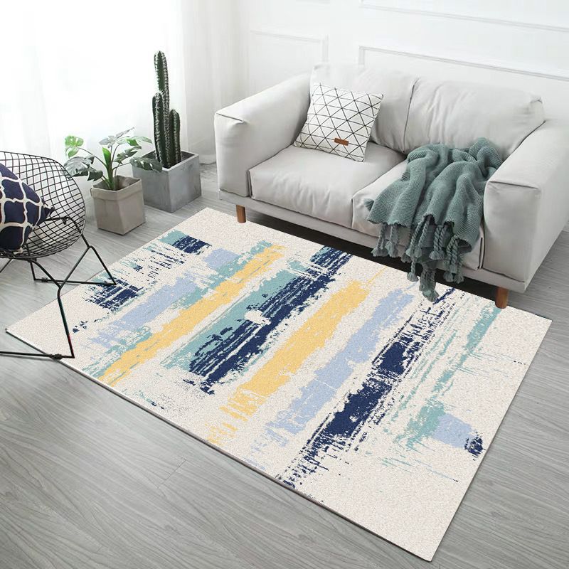 Abstract Colourful Striped Pattern Modern Simple Contemporary Geometric Rugs for Living Room Dining Room Bedroom