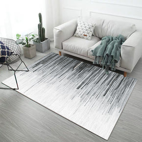 Black Lines Pattern Modern Simple Contemporary Geometric Rugs for Living Room Dining Room Bedroom