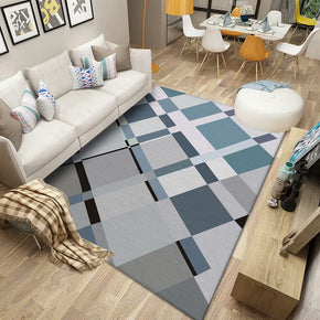 Moroccan Modern Striped Geometric Pattern Rugs Polyester Carpets for Bedroom Living Room Office Hall Dining Room