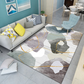 Floral Modern Pattern Rugs Polyester Carpets for Bedroom Hall Living Room Office Dining Room
