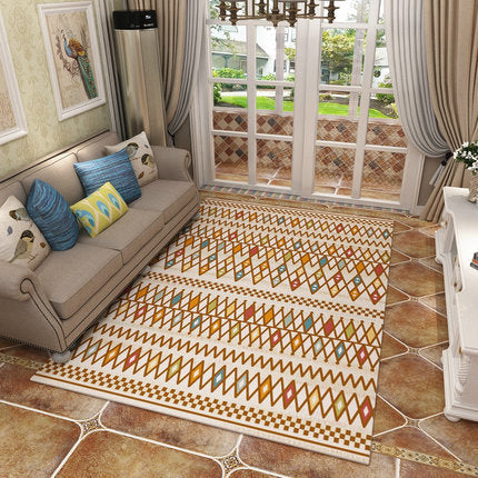 Colour Diamond Shape Pattern Modern Simple Contemporary Geometric Rugs For Living Room Dining Room Bedroom
