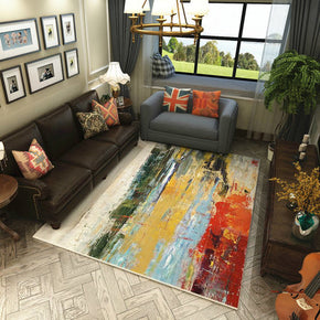 Multi-colour Ink Printing Pattern Modern Simple Contemporary Geometric Rugs For Living Room Dining Room Bedroom