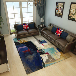 Colourful Pigment Pattern Modern Simple Contemporary Geometric Rugs For Living Room Dining Room Bedroom