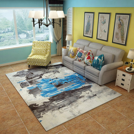 Abstract Pigment Pattern Modern Simple Contemporary Geometric Rugs For Living Room Dining Room Bedroom