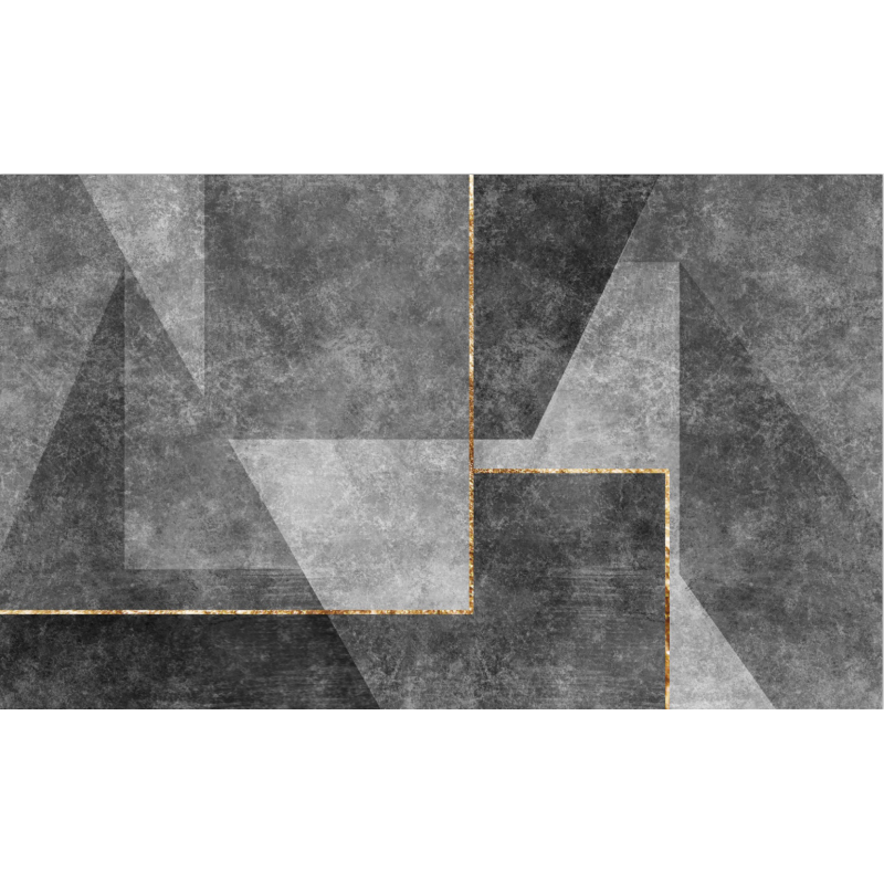 Grey Modern Geometric Simple Rugs for Living Room Dining Room Bedroom Hall