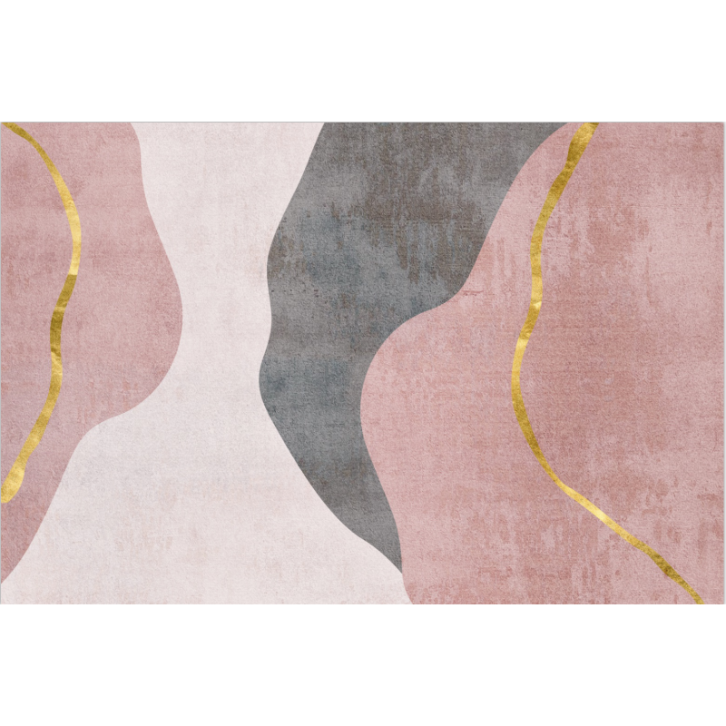 Pink Modern Geometric Simple Geometric Rugs for Dining Room Living Room Hall Bedroom Office