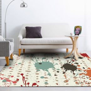 Green Modern Patterned Polyester Carpets Simple Rugs for Office Bedroom Hall Dining Room Living Room