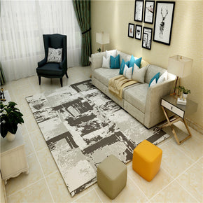 Abstract Patterned Modern Simple Gradient Grey Rugs Polyester Carpets for Bedroom Hall Living Room Dining Room