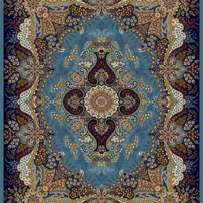 Light Blue Brown Vintage Traditional Rugs For Living Room Dining Room Bedroom Hall