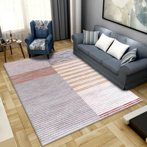 Red Striped Geometric Modern Polyester Carpets Moroccan Pattern Rugs for Hall Living Room Bedroom Dining Room Office