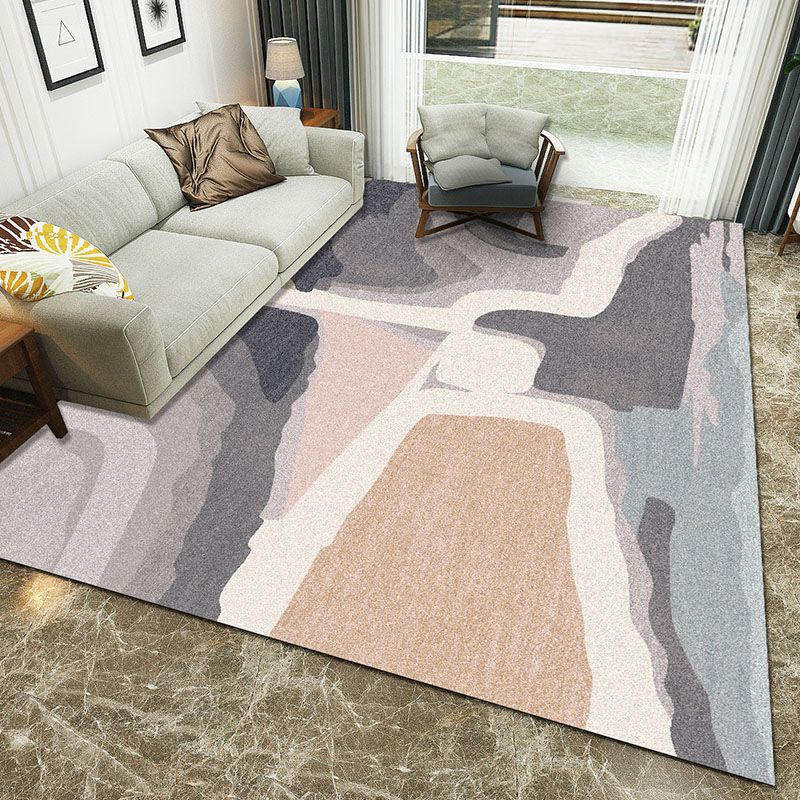 Abstract Colour Block Pattern Modern Simple Contemporary Geometric Rugs For Living Room Dining Room Bedroom
