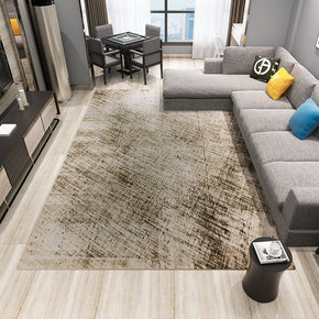 Modern Brown Striped Abstract Pattern Rugs Polyester Carpets for Hall Dining Room Bedroom Living Room Office