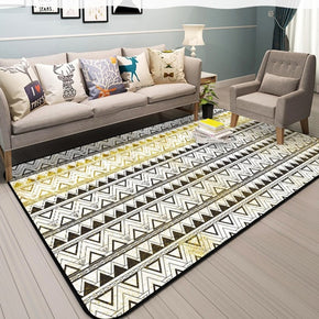 Moroccan Yellow Geometric Simplicity Patterned Rugs for Living Room Dining Room Bedroom Hall
