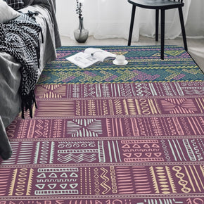 Moroccan Red Geometric Simplicity Patterned Rugs for Living Room Dining Room Bedroom Hall