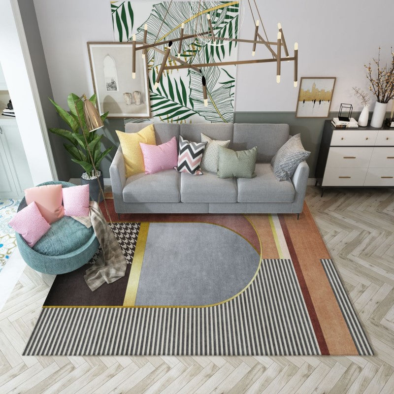 Striped Moroccan Geometric Modern Simplicity Patterned Rugs for Living Room Dining Room Bedroom Hall