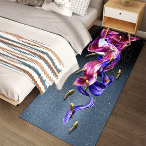 Red Purple Ribbon Pattern Modern Area Rug For Living Room Hall Office Bedroom Bedside